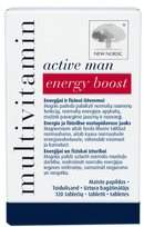 NEW NORDIC Active Man Energy Boost Multivitamīni, 120 tabletes