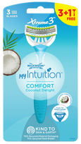WILKINSON SWORD MyIntuition Comfort Coconut Delight Xtreme Vienreizējās lietošanas skuvekļi sievietēm, 4 gab.