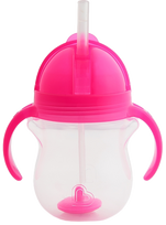 MUNCHKIN 6m+, rozā krūzīte ar salmiņu, 207 ml