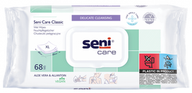 Mitrās salvetes SENI Care Classic ar Aloe+ — 68 gab.