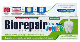 BIOREPAIR Junior zobu pasta piparmētrām (6-12 gadiem), 75 ml