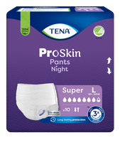 TENA ProSkin Pants Night Super L urīnu uzsūcošās biksītes, 10 gab.