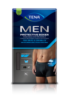 TENA Men Prot bokseršorti XL melni, mazgājami, 1 gab.