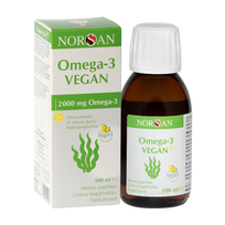 NORSAN Omega-3 Vegan Ar Citronu Aromātu - Aļģu Eļļa 100 ml