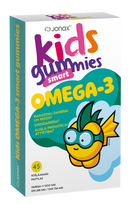 JONAX Kids Omega-3 Smart košļājamās pastilās ar 45 gabaliņiem