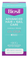 BIOSIL Advanced Hair+ Biotīns, 60 kapsula iepakojums