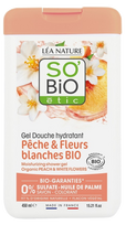 SO BIO ETIC dušas želeja ar persiku un baltajiem ziediem, 450 ml