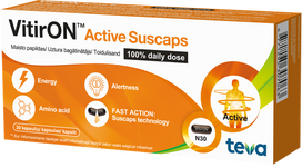 VITIRON Active 100% Dienas deva Suscaps kapsulas, 30 gab.
