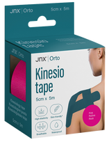JNX ORTO kinezioloģiskais teips 5 m × 5 cm (rozā krāsa), 1 gab.