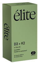 D3 + K2 vitamīnu kapsulas olīveļļā, 60 gab.