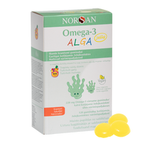 NORSAN Aļģu eļļas Omega-3 želejas konfektes, 120 gab.
