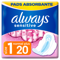 ALWAYS Sensitive Normal Plus 20 gab. sieviešu higiēniskās paketes