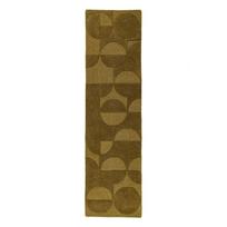 Rankų darbo tamsiai žalios spalvos iš vilnos kilimas 60x230 cm Gigi – Flair Rugs