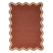 Rankų darbo terakotos spalvos iš vilnos mišinio kilimas 120x170 cm Rivo Wool – Flair Rugs