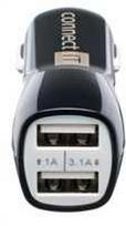 CONNECT IT USB PREMIUM universalus automobilinis įkroviklis (2x USB 3.1A ir 1A., automobilinis adapteris CL)