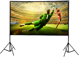 Projektorius EXTRALINK FOLDABLE Projektoriaus ekranas 100" 16:9, 220x125cm, Baltas, WITH STAND, PSF-100