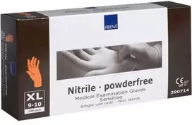Nitrilinės vienkartinės pirštinės, XL, oranžinės, 100 vnt, ABENA