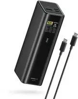 Cuktech PB200U išorinė baterija 210 W 20000 mAh 2 x USB-C + USB-A su TFT ekranu ir 240 W USB-C laidu - juodas