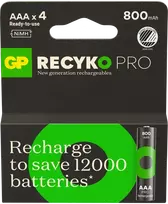 GP Battery GP - ReCyko Professional NiMH AAA įkraunamos baterijos, 85AAAHCB-2WB4, 4 vnt. pakuotėje