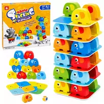 Lean Toys Įgūdžių žaidimas Balansuojantys drambliai 46 vnt.