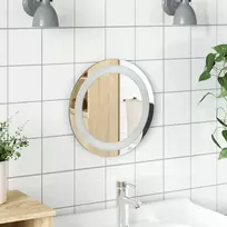LED vonios veidrodis Skaidrus Ø 30 cm grūdintas stiklas