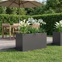 Sodo vazonas Juoda 80 x 50 x 50 cm Šaltai valcuotas plienas