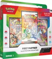 The Pokemon Company Žaislai, Žaidimai ir Kolekcionavimas - Pokémon TCG Pirmo Partnerio Iliustracijų Kolekcija Serija 1 - 3 Promo Kortelės