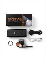iLike JOHORSE Bike Headlight & Electric Horn – 300 Lumens, 120dB, USB Rechargeable