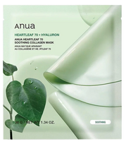 ANUA Heartleaf Soothing Collagen 70% sejas gēla maska, 38 g