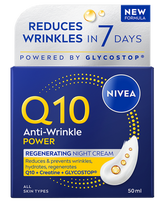 NIVEA Q10 Nakts sejas krēms pret grumbām, 50 ml
