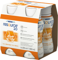NESTLE Resource 2.0 ar aprikožu aromātu - 200 ml, 4 pudeles