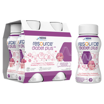 NESTLE Resource® Diabet Plus ar zemeņu aromātu, 4 iepakojumi pa 200 ml