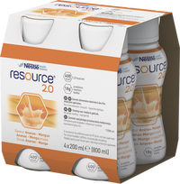 NESTLE Resource® 2.0 ar ananāsu un mango aromātu, 200 ml iepakojumā (4 gab.)