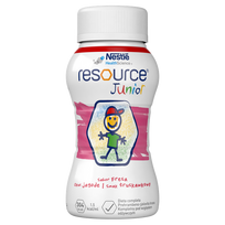 NESTLE Resource® Junior ar zemeņu aromātu, 4 x 200 ml