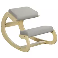 Ergonomiška supamoji kėdė klūpėjimui darbui namuose, laikysenos korekcijai, šviesiai pilka