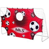 Futbolo vartai su tinklu ir taikinio skydu NILS BR240P 2in1 240x150x90 cm