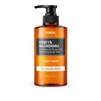 KUNDAL Honey & Macadamia Pure Body Wash English Rose, 500ml