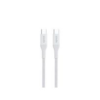 iDeal by Epico Braided USB-C to USB-C Cable 100W (0.3 m) - White