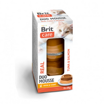 BRIT CARE kreminiai skanėstai su tunu ir lašiša katėms, 6x25 g