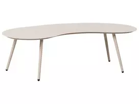 Sodo kavos staliukas PARORI 65 cm 130 cm metalinis smėlio spalvos