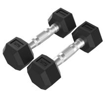 Tunturi Platinum Hex Rubber Dumbbell, 3kg, Pair