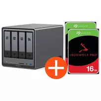 UGREEN NASync DXP4800 Plus NAS sistema 4 lizdų 32TB įskaitant 2x Seagate IronWolf ST16000NT001 16 TB | DXP4800 Plus + 2x ST16000NT001 | 6941876232611