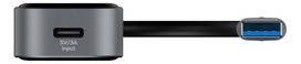Permatomas USB-A šakotuvas DELTACO, 5Gbps, 4x USB-A / UH-736 / 1902565