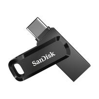 SanDisk Ultra Dual Drive Go USB atmintinė 128GB, USB-C/USB-A 3.2 Gen 1, Juoda