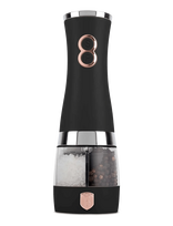 Berlingerhaus - 2 In 1 Electric Pepper And Salt Mill, Black- Rose Gold - Druskos ir pipirų malūnėlis - Juoda