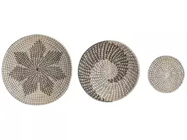 3 sieninių dekoracijų rinkinys CANTHO, jūros žolė, 40/35/20 cm, juodas