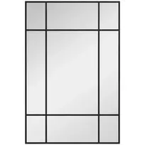 Sieninis veidrodis, dekoratyvinis veidrodis su metaliniu rėmu, juostelės, daugiasluoksnis stiklas, 90P x 2G x 60A cm