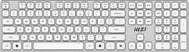 KEYBOARD +MOUSE/FORGE K210 W COMBO WHITE MSI|FORGE K210 W COMBO WHITE
