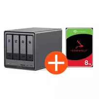 UGREEN NASync DXP4800 Plus NAS sistema 4 lizdų 8TB įskaitant 1x Seagate IronWolf ST8000VN004 8 TB | DXP4800 Plus + 1x ST8000VN004 | 6941876232611