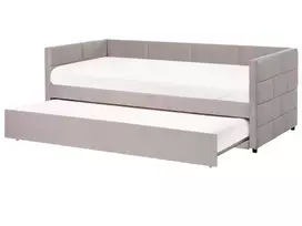 Išskleidžiama lova Welur CHAVONNE 90 x 200 cm šviesiai pilka